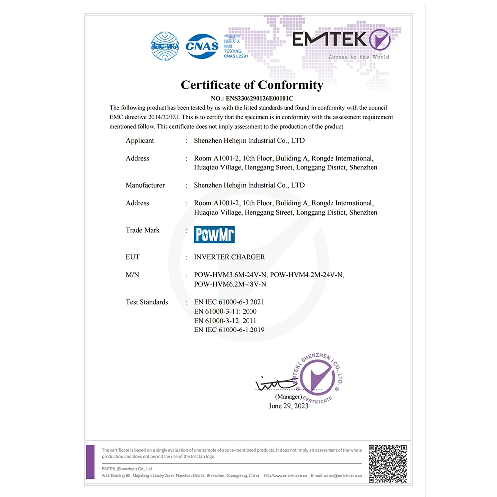 PowMr 오프 그리드 및 온 그리드 하이브리드 인버터, 듀얼 AC 230V 출력, MPPT 120A 최대 태양 전지 패널, Lifepo4 배터리용 500VDC 입력, 6.2KW, 48V