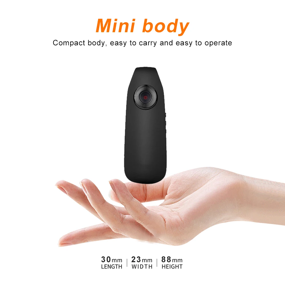 Mini Camera 1080P Motion Detection Back Clip Camera Pocket Video Recorder for Outdoor Sport Interview Class Meeting HD Micro Cam