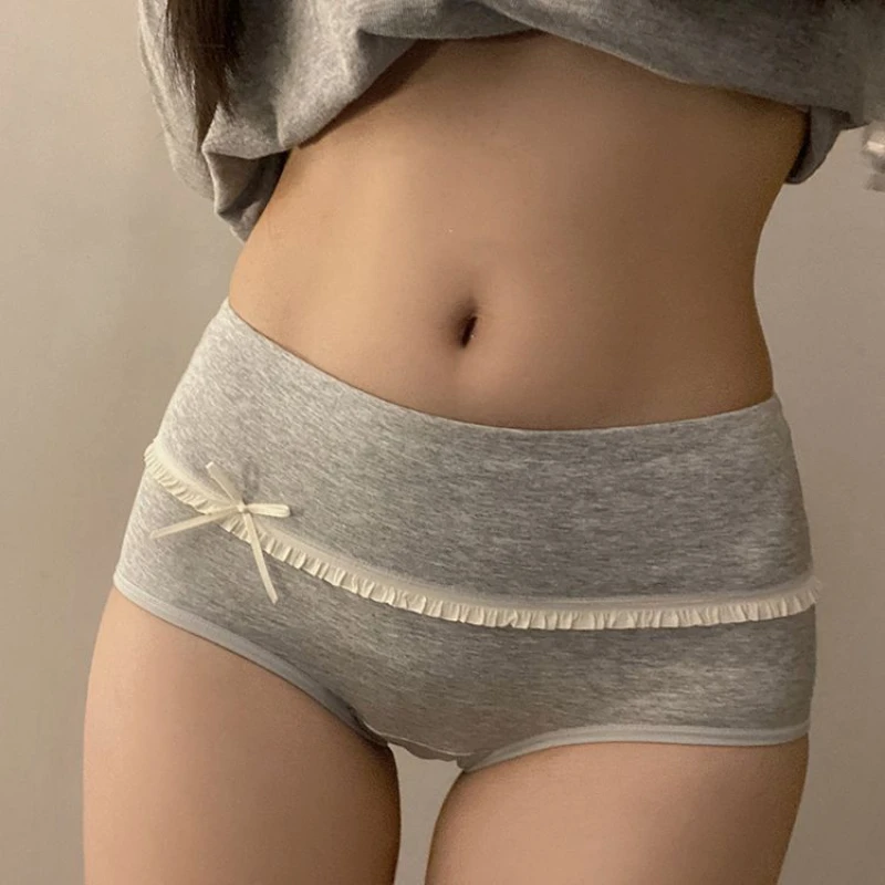 

Japanese Harajuku Hot Girl Y2K Cute Sweet Women's Underwear Cute Women's High Waist bowknot Triangle Pants