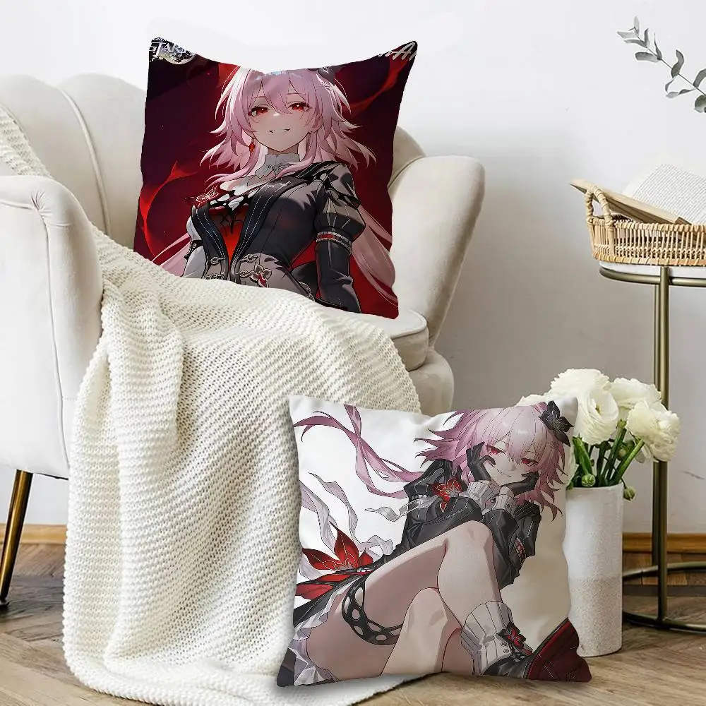 Game Honkai Star Rail Everight Pillow Cover for Bedroom Room and Living Room Sofa Decorative Cushion Cover
