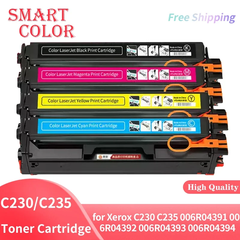 Suitable for Xerox C230 With Chip Cartridge C235 Chip Cartridge 006R04391 006R04392 006R04393 006R04394 Color Toner Cartridge