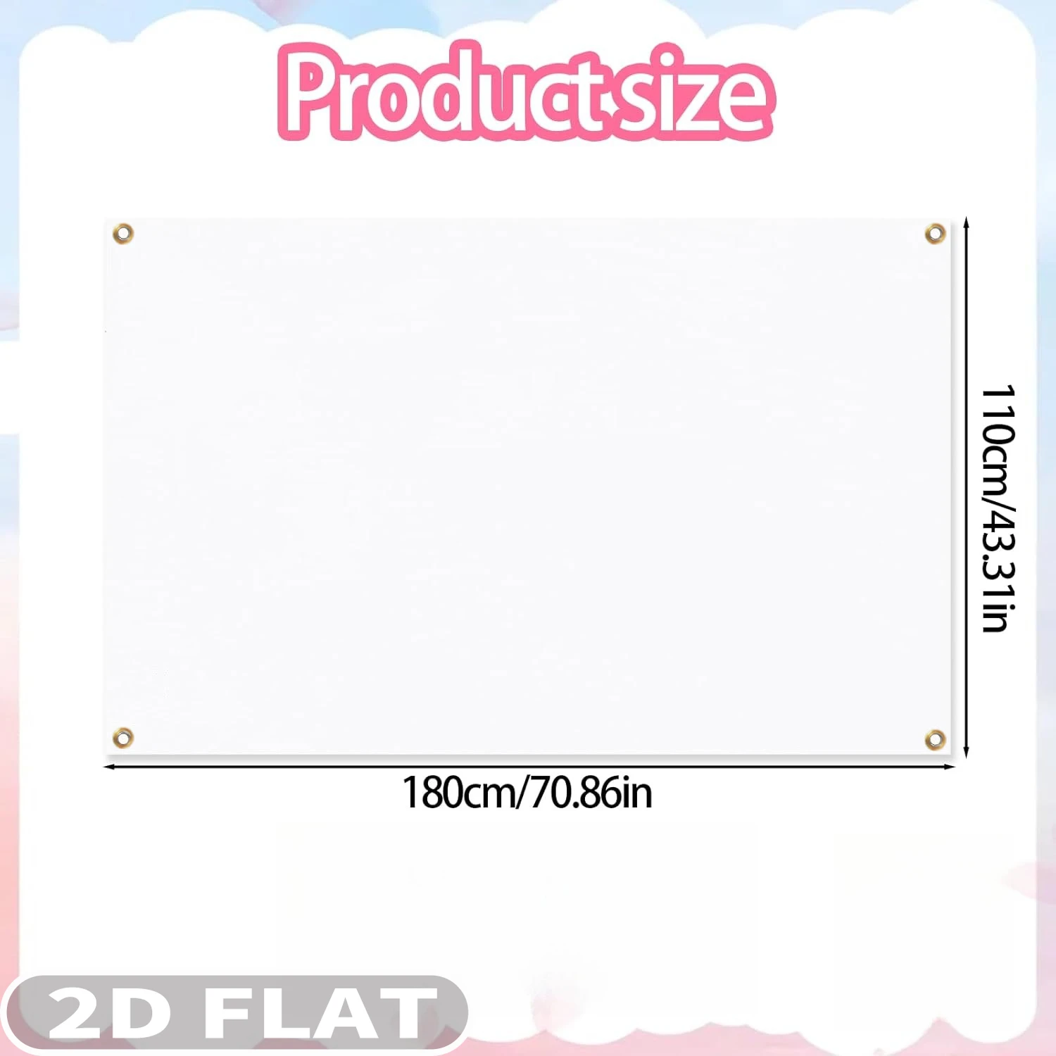 Personalize 110x180cm(3.6x6 Ft) Party Banner, Polyester Banner with 4 Corner Grommets