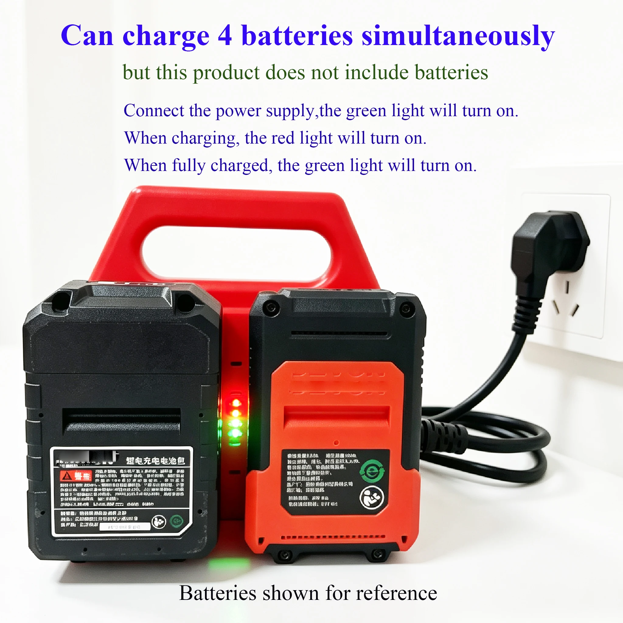 Charger 4 Li-ion Batteries Charging Simultaneously For Devon 20V 5168 5150 5170 Series Lithium Battery 5388 5339 5399 Charging