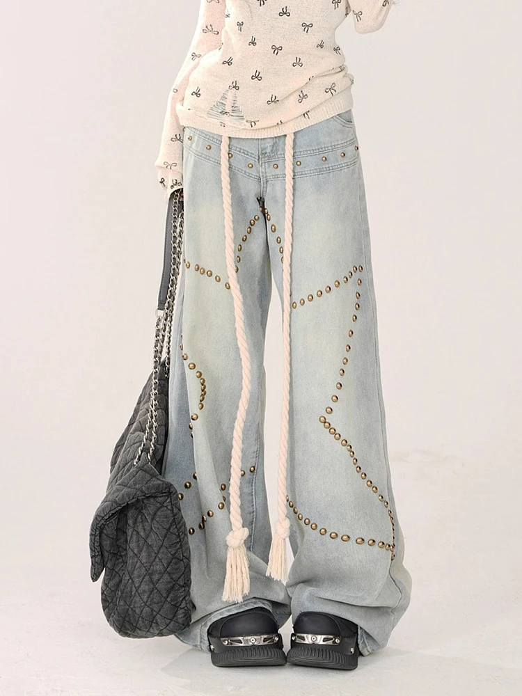 

Loose Casual Pure Color Chic Washed Vintage Women Jeans Summer Basic High Waist Fashion Full Length Simple Female Wide Leg Pants