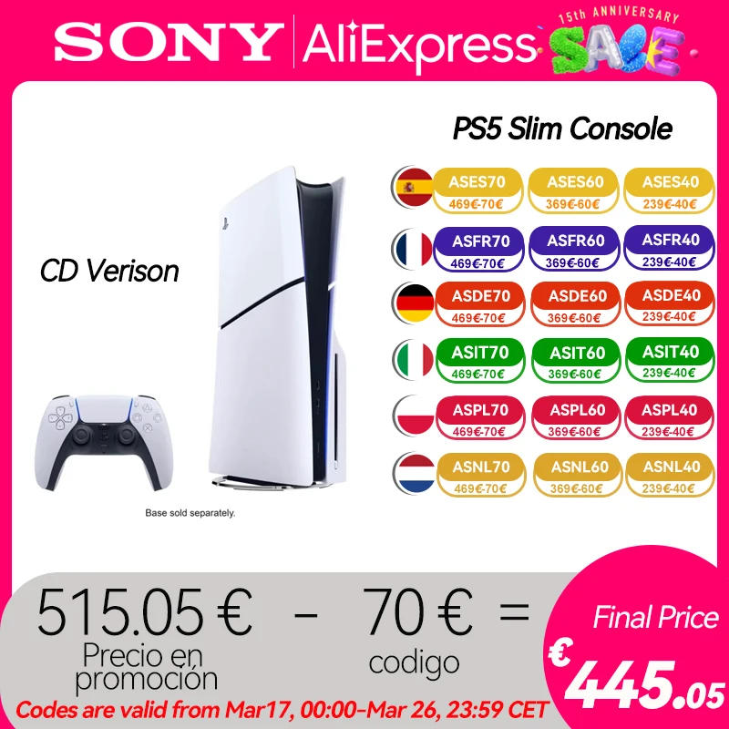 Sony PlayStation 5 PS5 Slim Console Original Video Game Console PC Games Ultra High Speed PlayStation5 Slim CD Verison