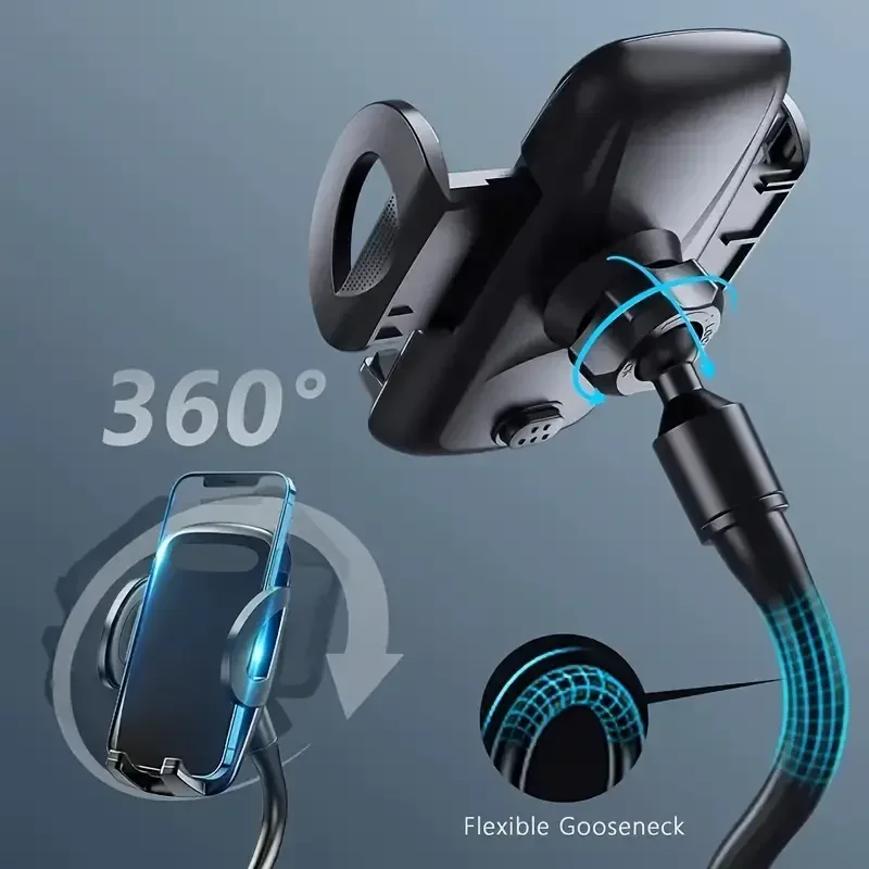 Cup Holder Phone Holder, [Upgraded Adjustable Gooseneck & Firmly Stable] Cup Holder Phone Mount For Car, Cell Phone Cradles