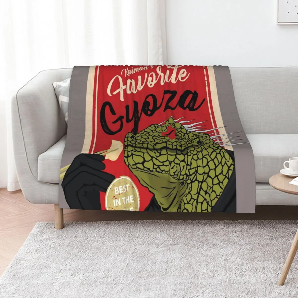 

Dorohedoro anime Kaiman eating Gyoza Throw Blanket Stylish Decor Blanket Gift for Friends Roommate