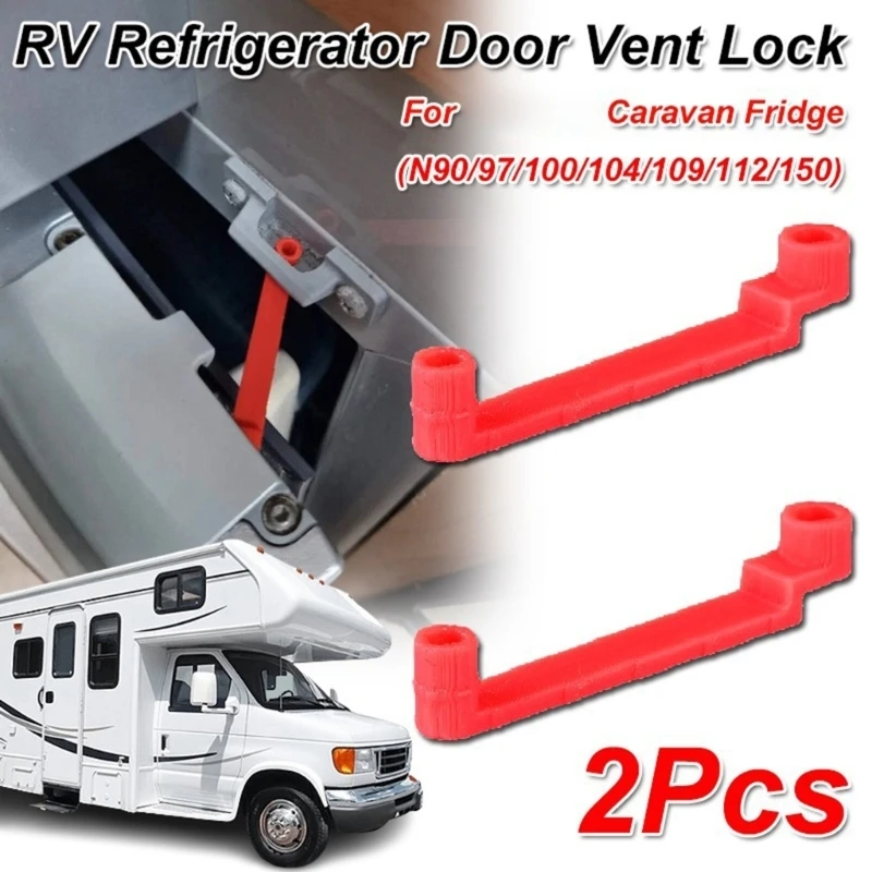 Y4UA Vent Door Lock Replacement Pair for Recreational Vehicles, Two Polylactic Acid Refrigerator Door Retainers for Travel