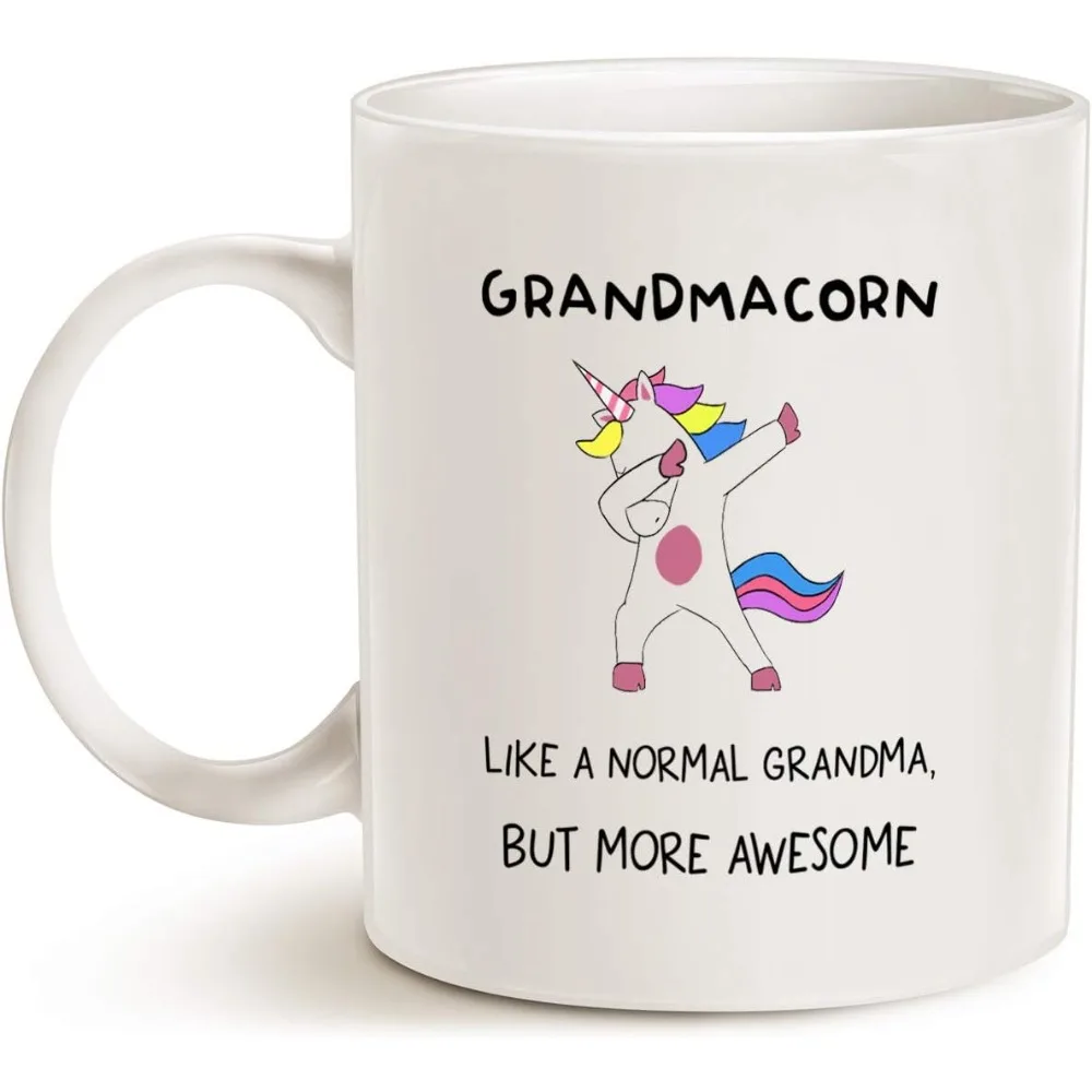 Funny Unicorn Cool Grandma White Coffee Mug Gifts Grandmacorn Like a Normal Grandma But More Awesome Cups for Grandmother 11 Oz