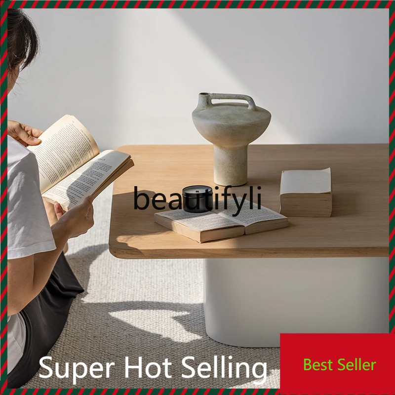 

Belgian Mediterranean Village Alos Square Solid Wood Coffee Table G1218