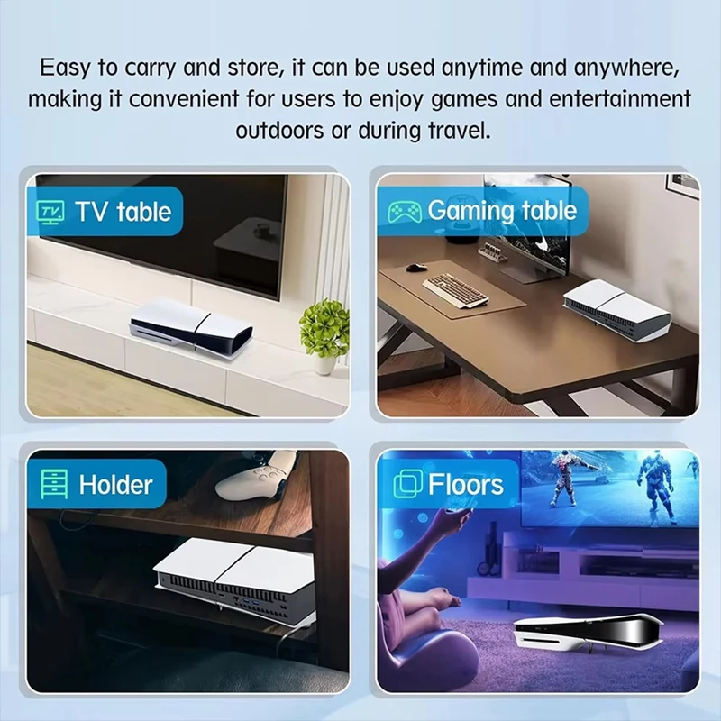 2pair Horizontal Holder Bracket for Slim Disc Host Feet Placement Bracket Holder for Console 3D Printed Mini Stand,B-A25R
