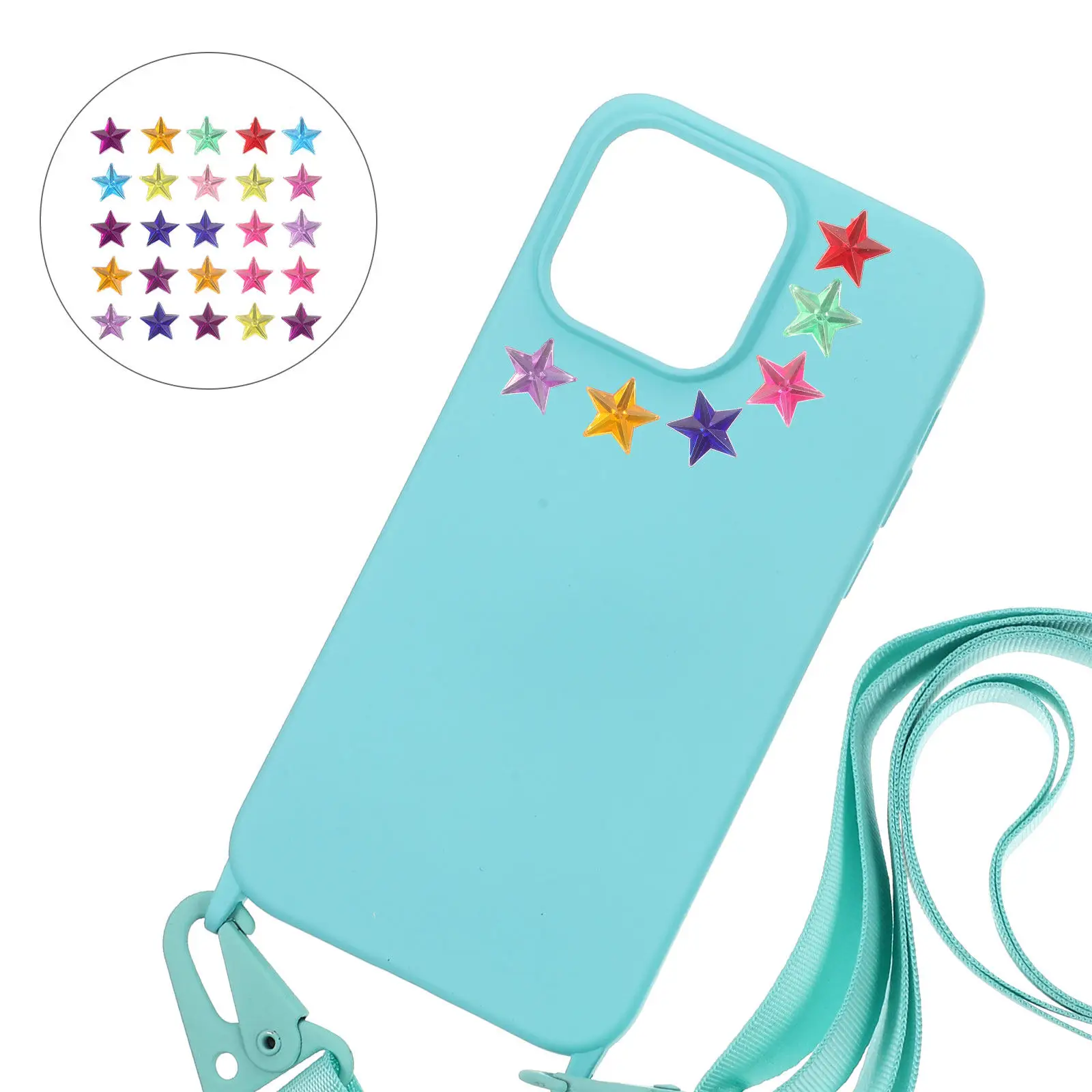 Acrylic Flatback Star Rhinestones Stickers, 10 Sheets Self-Adhesive DIY Craft Decor for Scrapbooking, Nail Art, Clothing