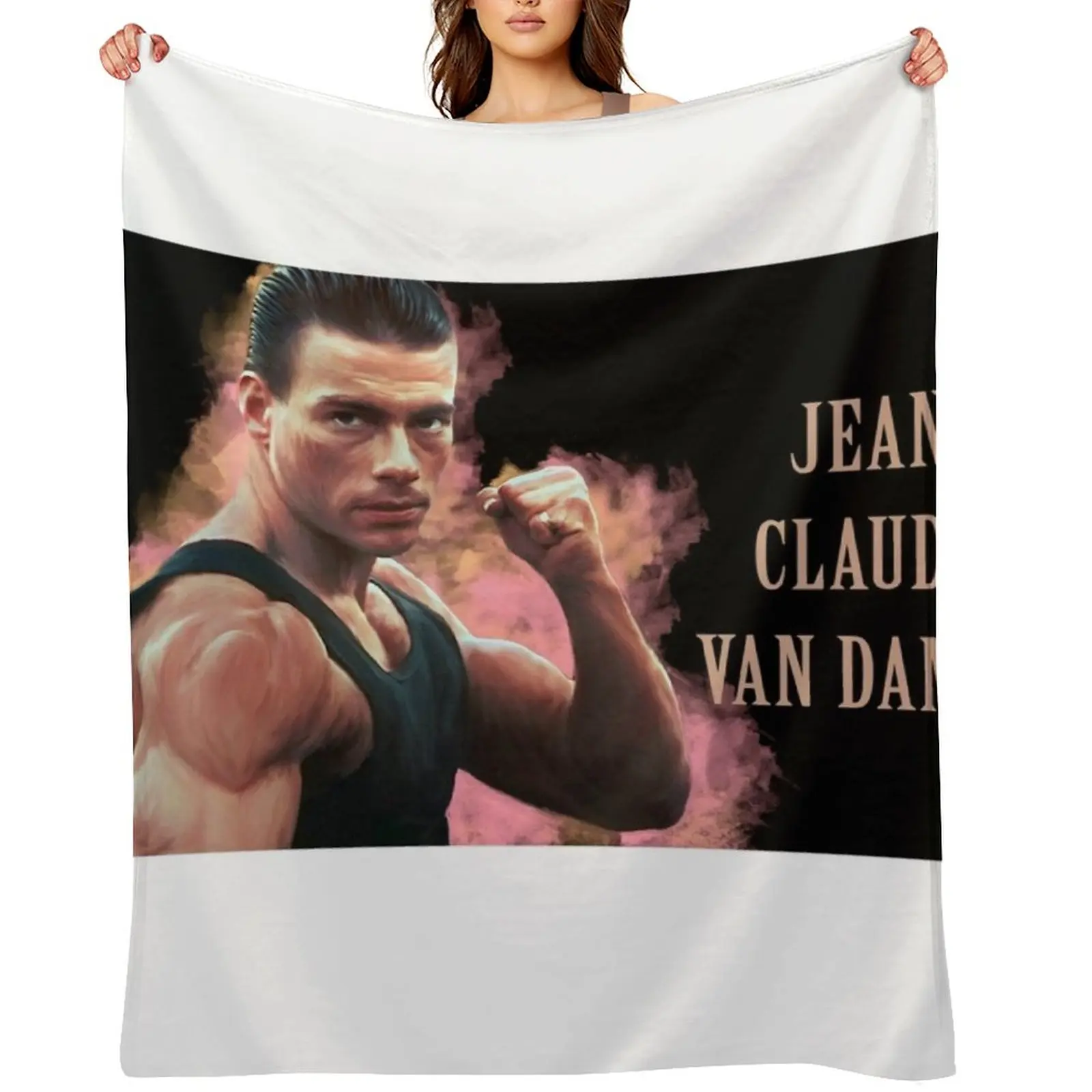 

jean claude van damme Throw Blanket Tourist bed plaid Hairy Sofa Blankets