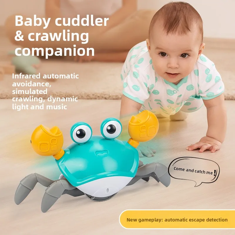 Dancing Crab Run Away Toy for Babies Crawling Interactive Escape Crabs Baby Birthday Thanksgiving Christmas Gift Battery Edition