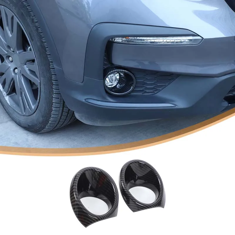 

For Honda Pilot 2016-2022 Automotive Appearance Modification Accessories Automotive Front Fog Lamp Ring ABS Carbon Fiber Pattern