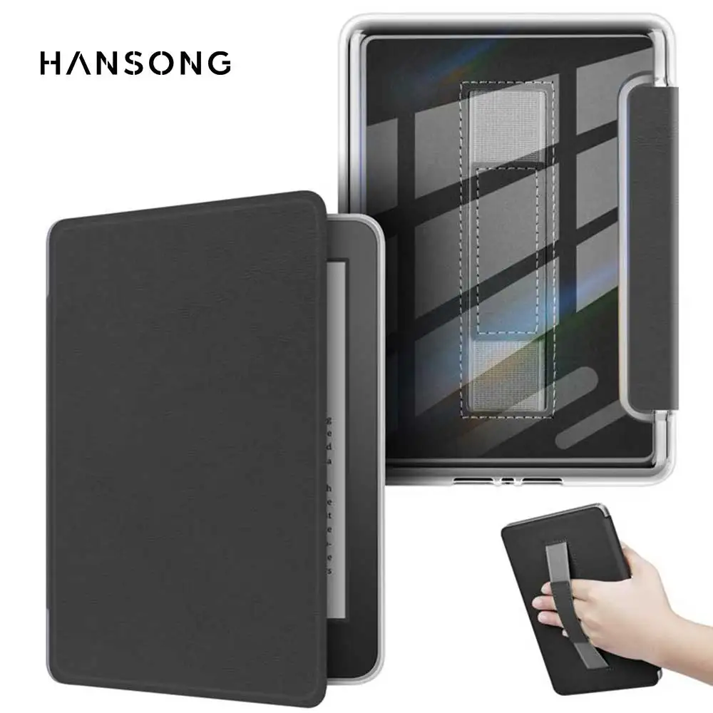 

HandStrap Acrylic Case for Kindle Paperwhite 2024 2022 2021 12th 11th Generation C2V2L3 C2V2L3 KPW 5 6 Pouch Cover Funda