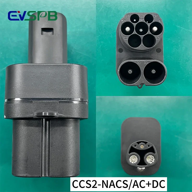 Ccs2 para necs ev adaptador de carregamento para tesla modelo 3 y s x 250a dc 1000v plug nova tomada veículo elétrico com interruptor soquete