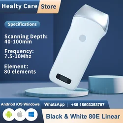 80 Elements Linear 7.5Mhz-10.0Mhz Wireless Ultrasound WiFi support Andriod iOS Windows