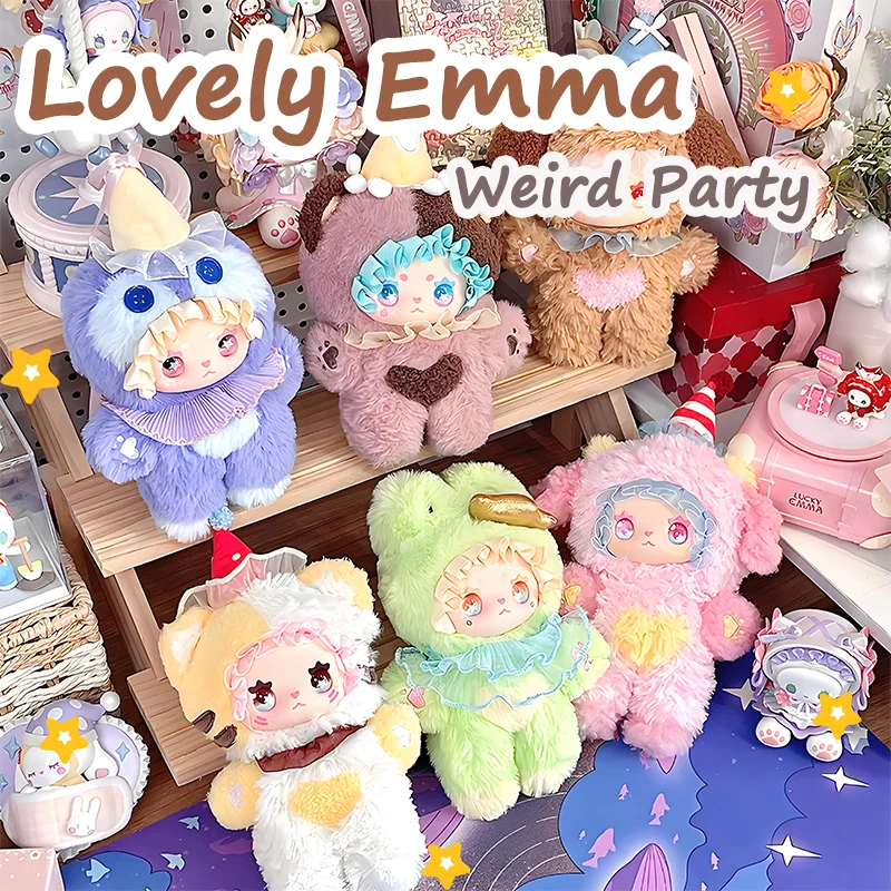 

Lovely Emma Weird Party Series Plush Blind Box Vinyl Pendant Doll Desktop Ornament Action Figure Toys Mystery Box Birthday Gift