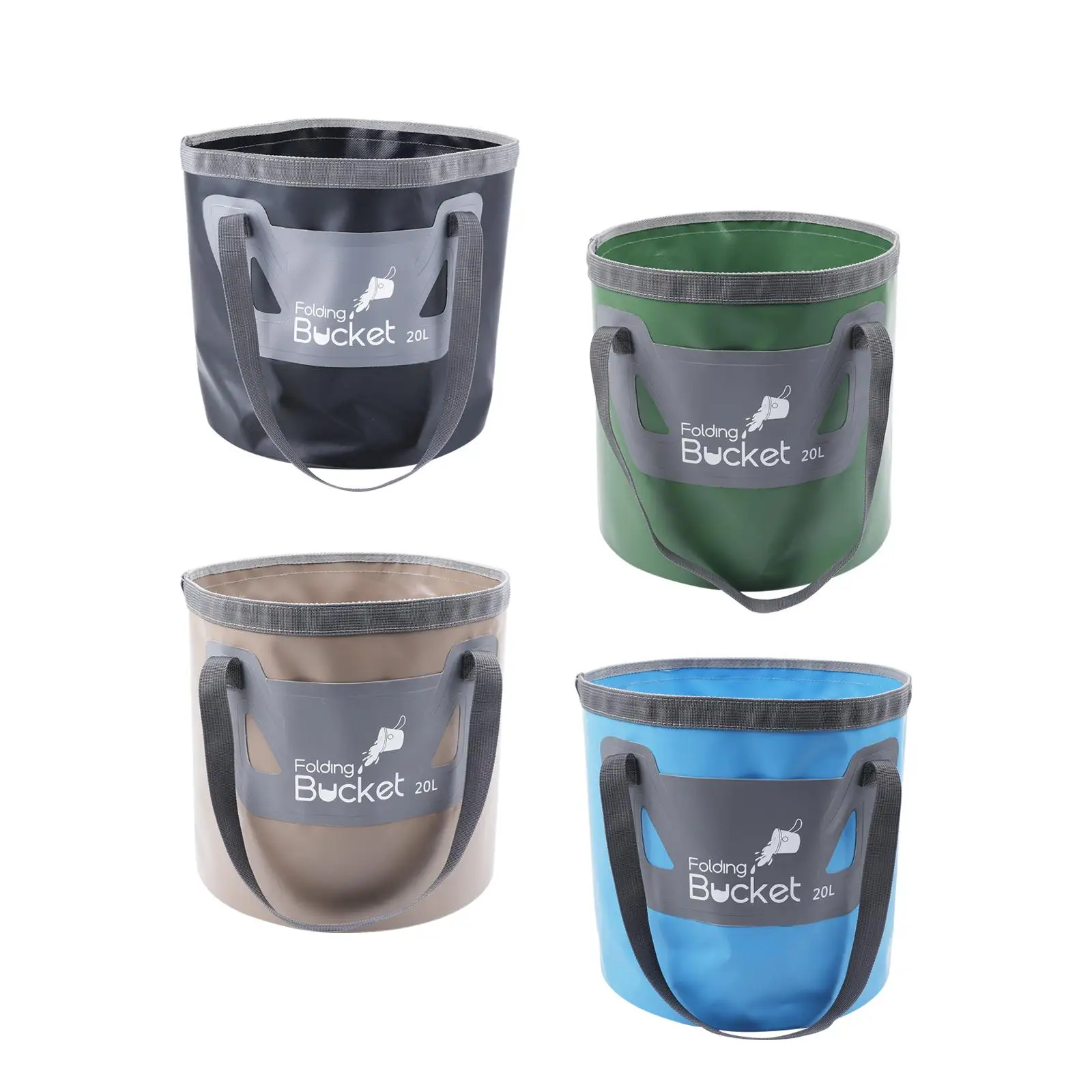 Collapsible Bucket Folding Water Bucket for Hiking Fishing Car Washing