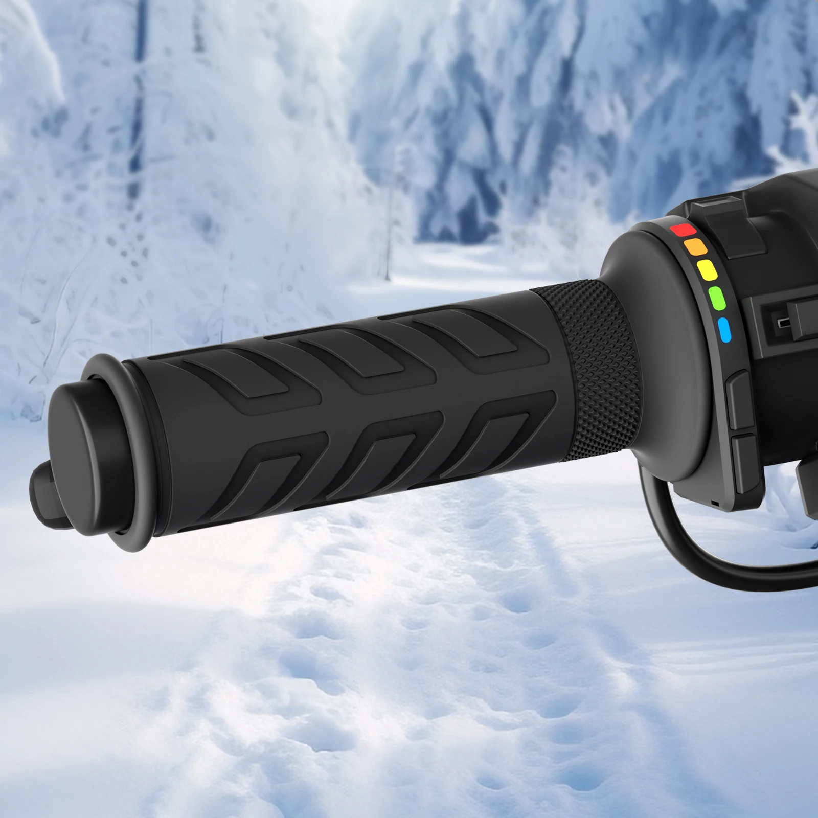 

1 Pair 12V 22mm Electric Heating Handle 5-Gear Temperature Adjustable Motorbike Hand Heated Grips Universal Hand Warmer