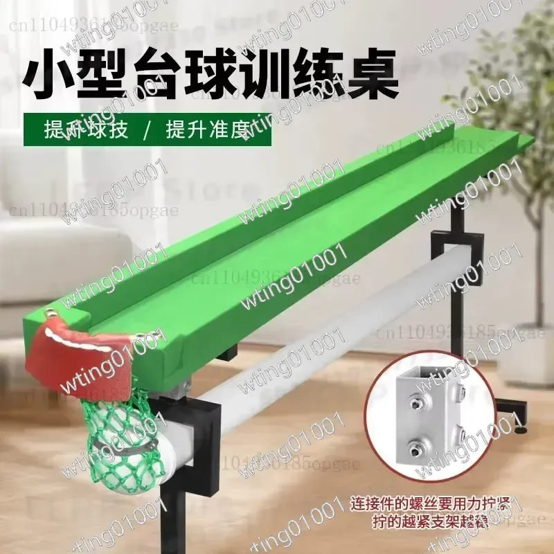 for Five-point Pool Table Compact Home Training Desk with Library Edge Design Single Hole Practice Surface No Rubber Strip