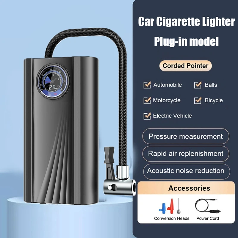 12V Car Tire Inflator High Precision Mini Tire Pump Quick Inflating Electronic Inflatable Pump For Motorcycle Car Bike