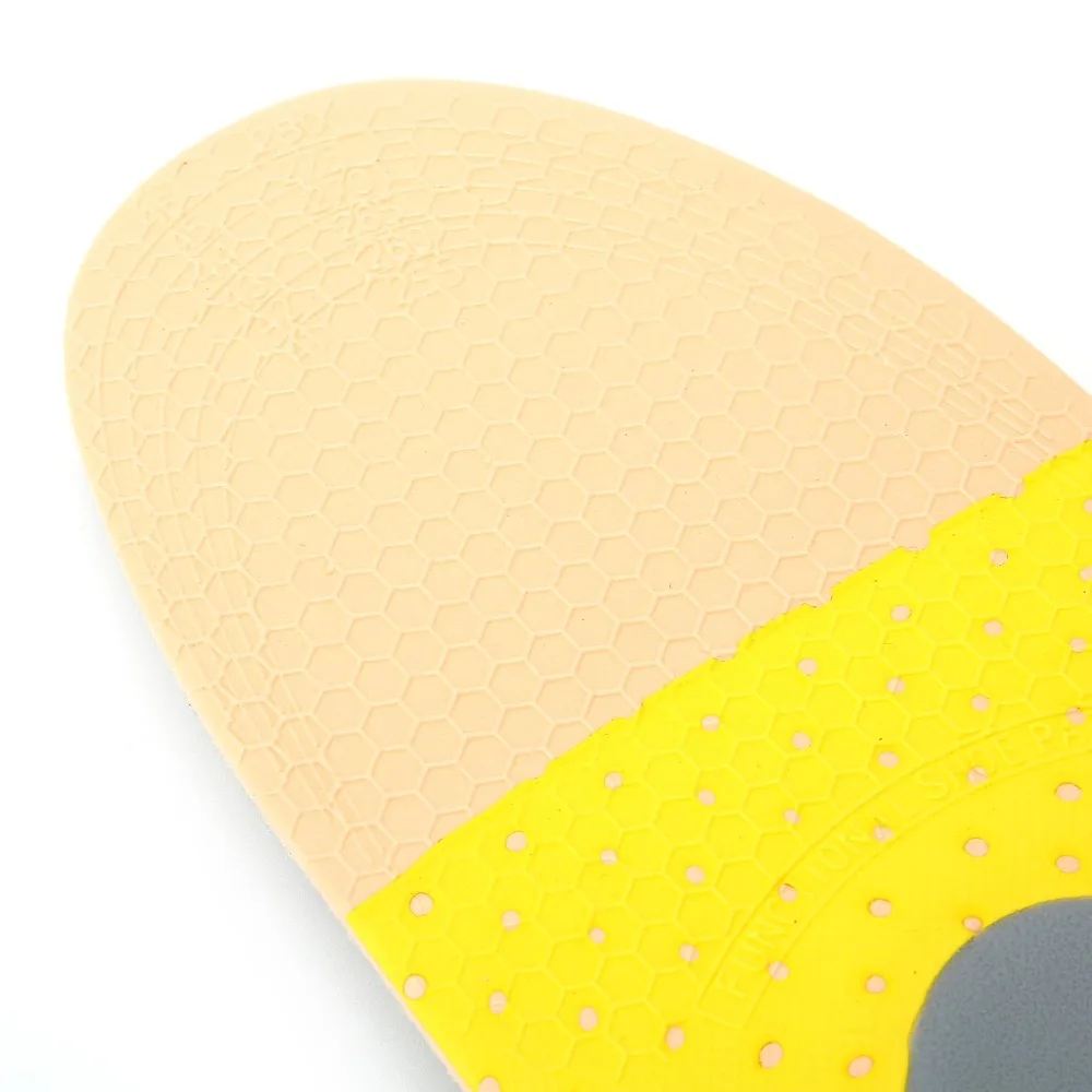 A pair EVA EVA Arch Support Insoles Beige 29.4x9.8cm Sweat Wicking Deodorant Pads Shock Absorbing Sports Inserts