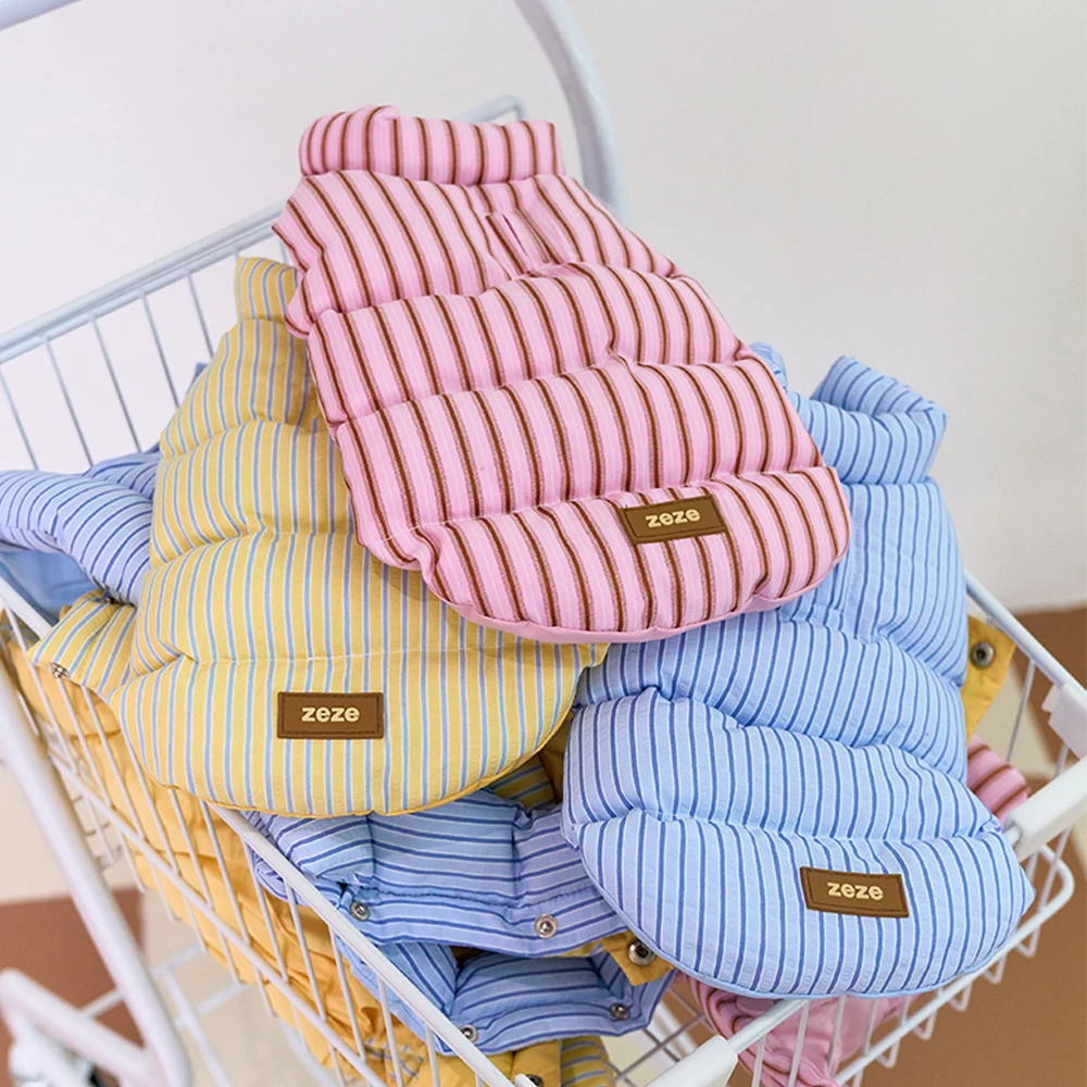 Winterwarmer Daunenmantel zum schnellen Abziehen für italienischen Windhund, winddichte Streifen-Reißverschlussjacke für kleine Whippet-Hunde im Herbst – Detail 2