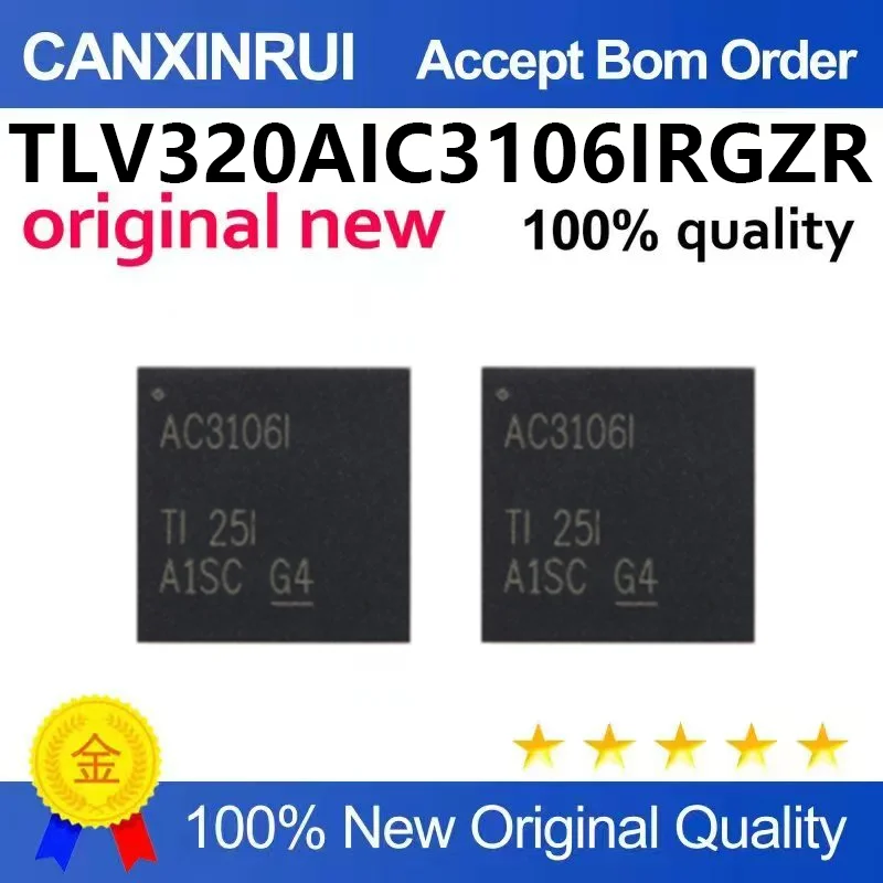 （5pcs-100pcs)New original TLV320AIC3106IRGZR VQFN-48 stereo audio frequency codec chip IC