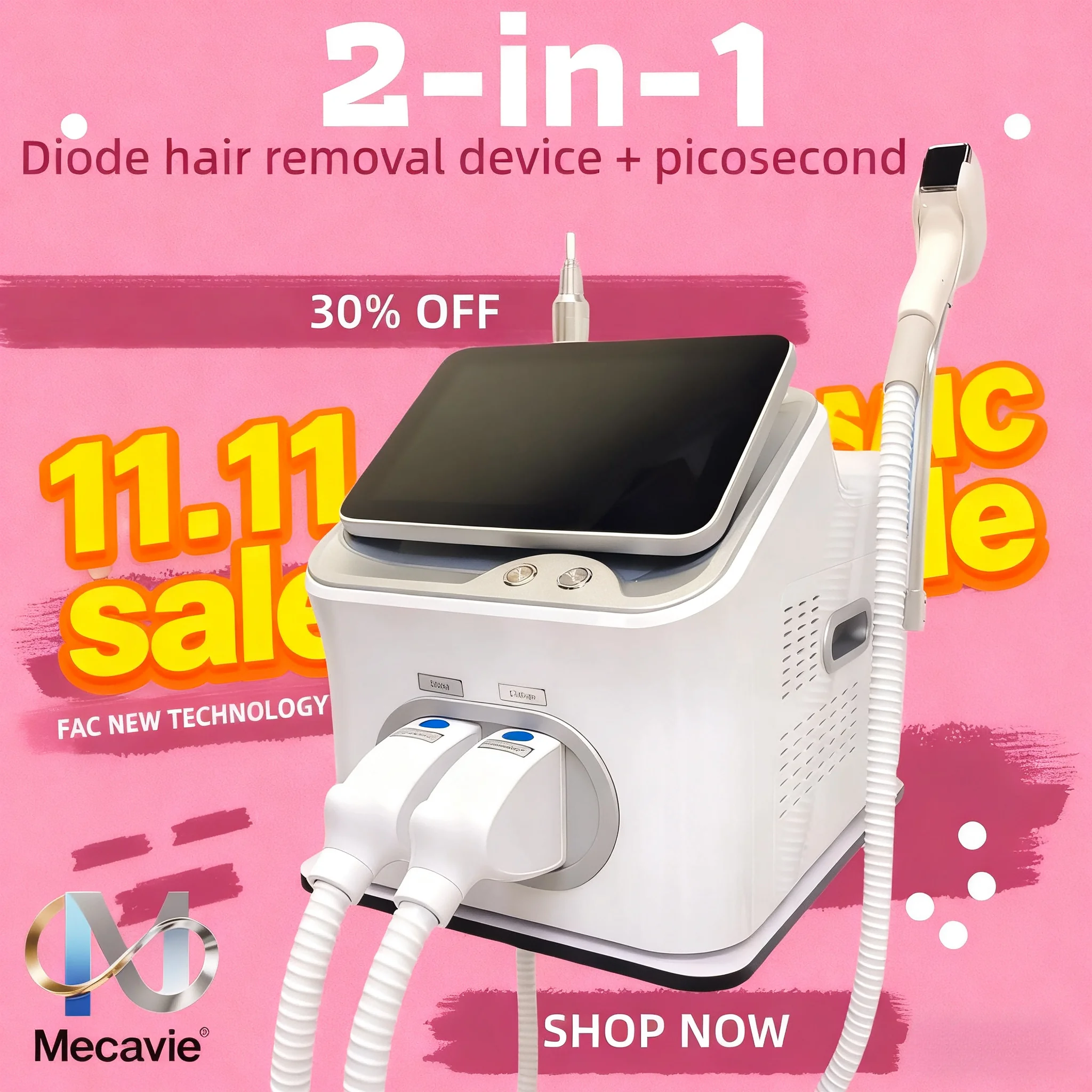 4000 واط ليزر ديود احترافي 2 في 1 لإزالة الشعر وليزر بيكو ثانية جهاز محمول وغير مؤلم مناسب لجميع أنواع البشرة CE