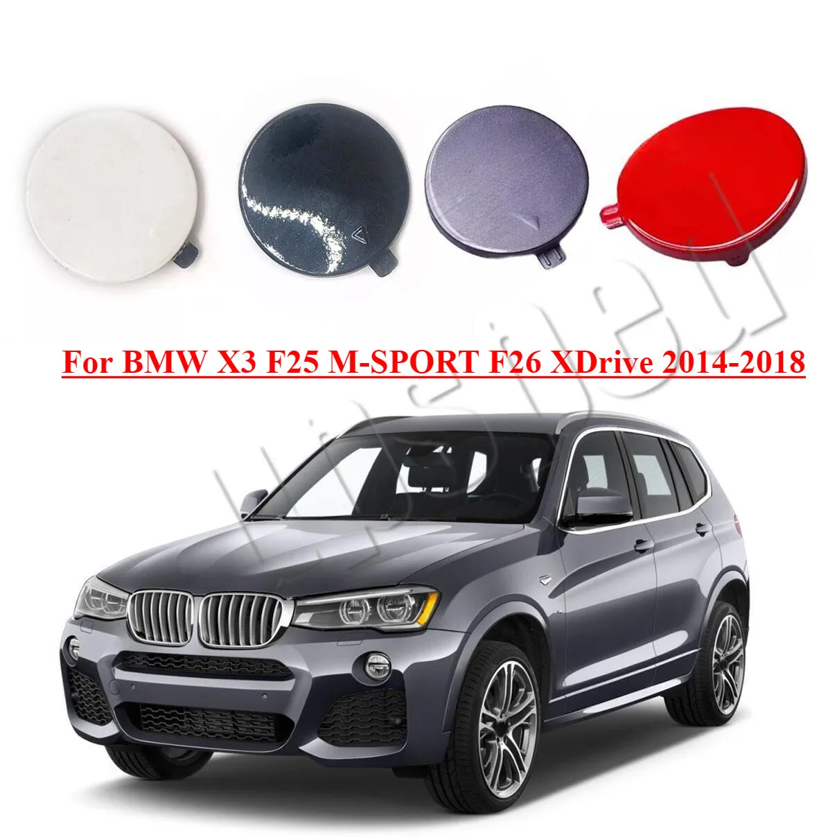 Front Bumper Tow Hook Eye Cover Cap For BMW X3 F25 M-SPORT F26 XDrive 2014-2018