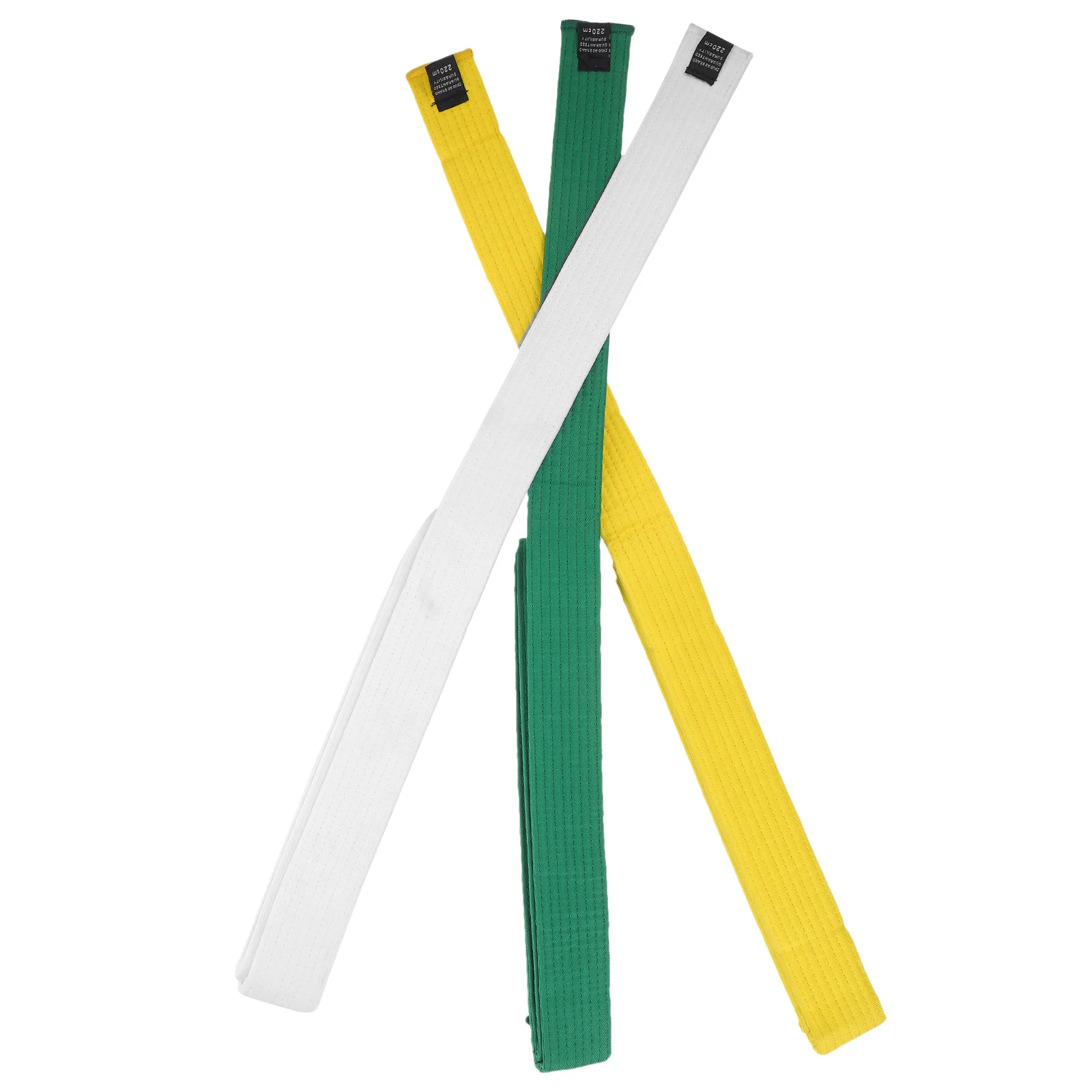 

3Pcs Training Waist Belt Multicolor Cotton Taekwondo Karate Belt Skin Friendly Breathable Martial Art Practice Gear