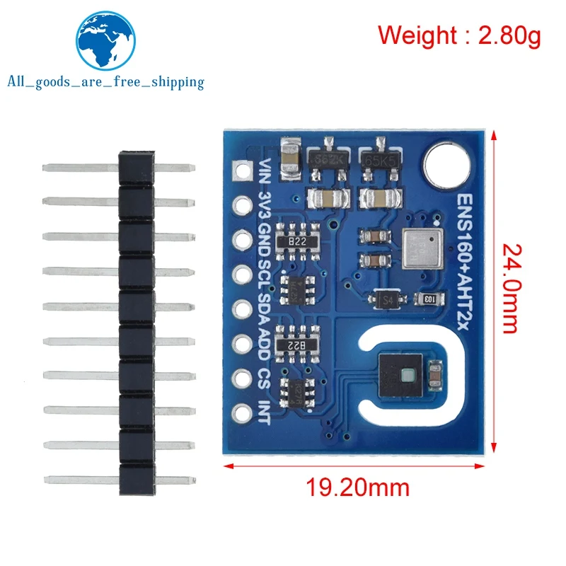 Imagem -03 - Dióxido de Carbono para Arduino Tvoc Qualidade do ar e Temperatura e Umidade Sensor Ens160 Aht21 Ccs811 Co2