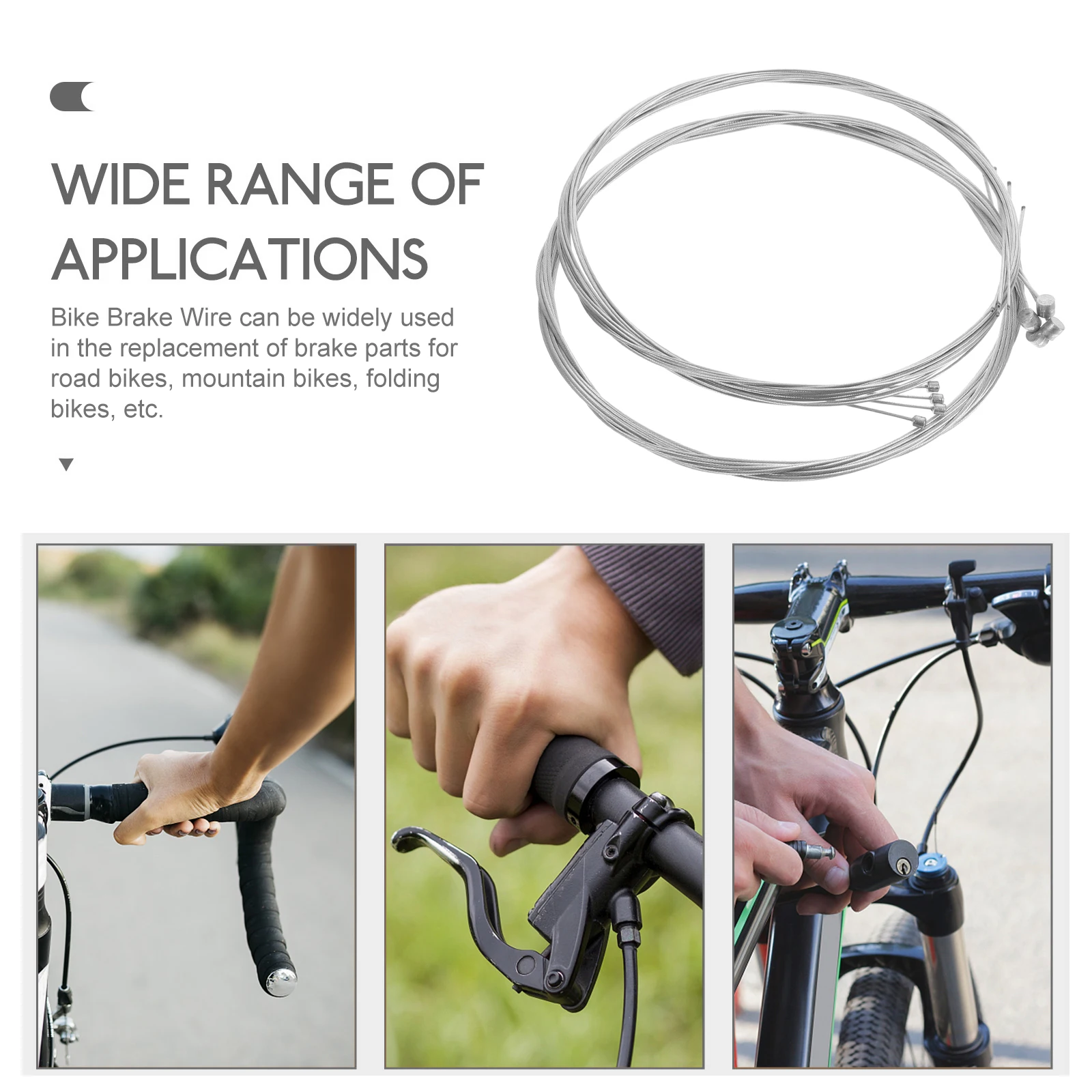 

1 set 1 Set Durable Galvanized Cables For Road Mountain Bikes Front Rear Replacement Wires Outdoor Cycling