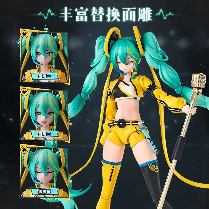 

Новый оригинальный Blokees Miracle Edition Hatsune Miku, собранный электронный орган, гитара, микрофон, экшн-фигурка, аниме-игрушки, подарок