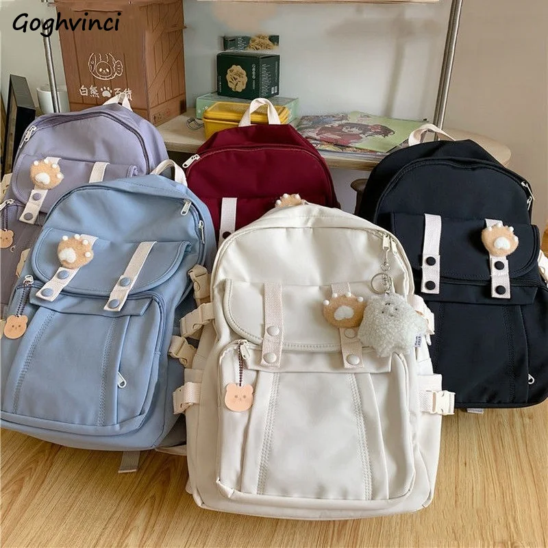 Backpacks Women Sweet Candy Colors Kawaii Harajuku All-match Backpack Japanese Style Girlish Large Capacity Bag Girls Ulzzang