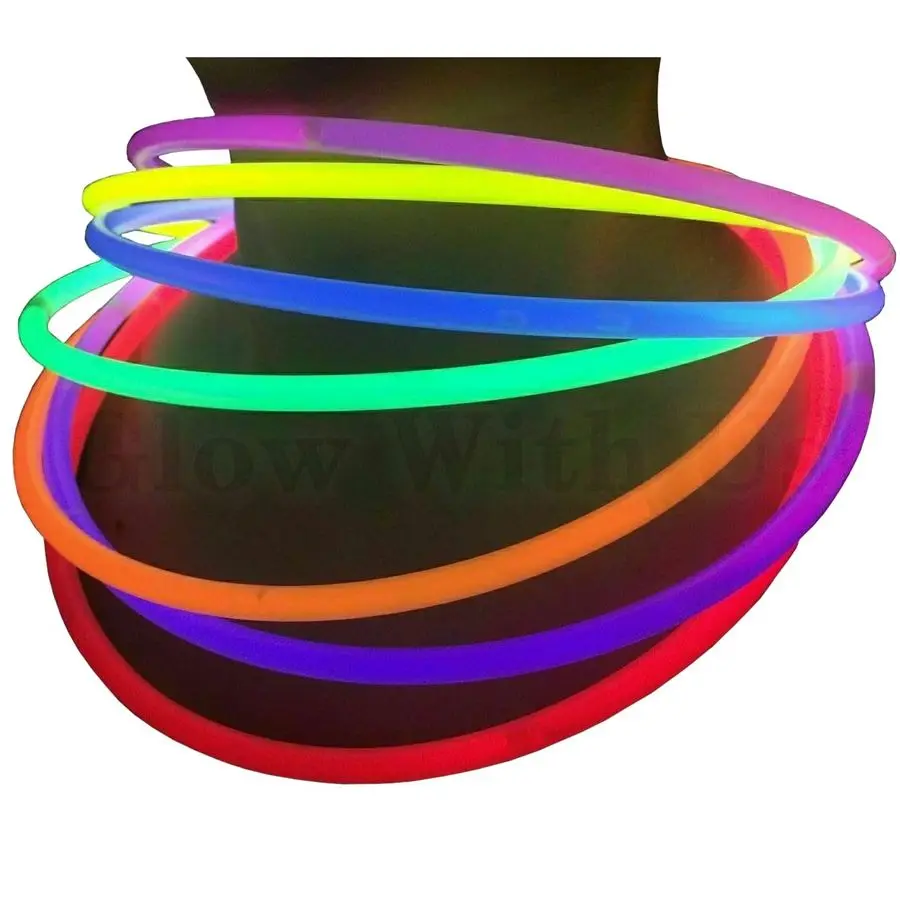 

Sticks Bulk Wholesale Necklaces, 100 22 Glow Necklaces, Glow 812 Hr, Connector Preattached handy, Bright Colors, Glowinthedark P