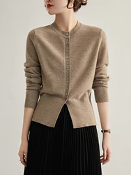 Cardigan Women Sweater Button Long Sleeve Top 2022 Autumn Winter Korean Fashion Clothes Female Black Knitted Sweaters Pull Femme