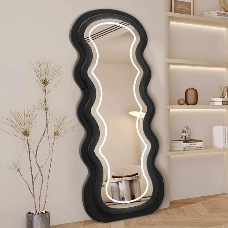 Zz smart full body full-length mirror home bedroom girls special-shaped fitting landing
