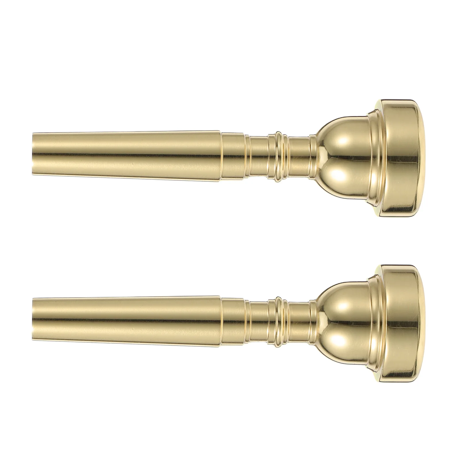 

2pcs Brass Trumpet Mouthpiece Smooth Surface Rust Resistant Universal Fit Professional Beginner Replacement Part for Concert