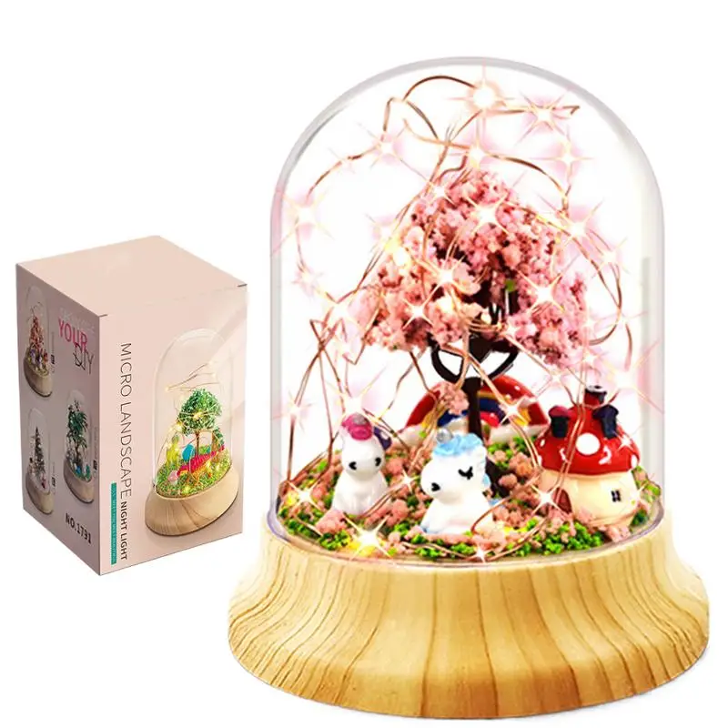 

Night Light Crafts For Kids Cartoon Night Light Crafts Landscape Hands-On Arts Parent-Child Interaction Night Light Crafting
