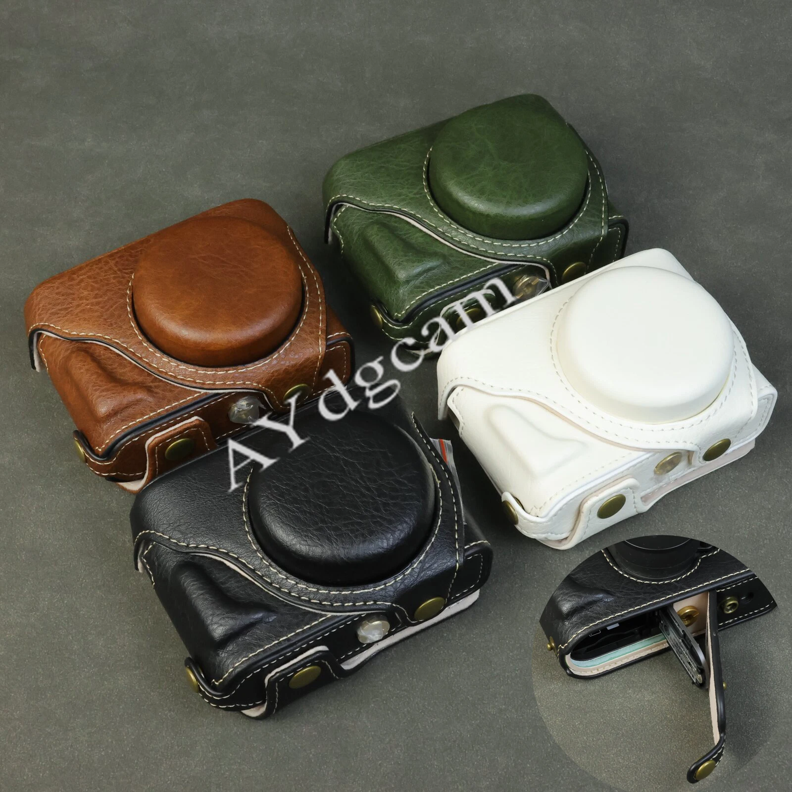 Роскошный чехол для камеры из искусственной кожи, чехол для всего тела для FujiFilm X-Half X, полуоткрытый аккумулятор