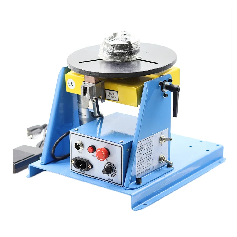 220V ใช้ BY-10 10KG Welding Positioner พร้อม K01-65 Mini Chuck พร้อมสวิทช์เท้าเชื่อม Turntable