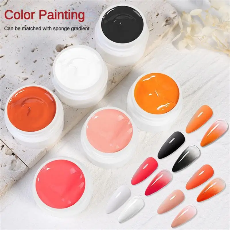 1~4PCS Lasting Painted Glue Fashion Innovation 7ml Dipped In Powdered Acrylic Liquid Nail Art Amber Gel Nail Glue