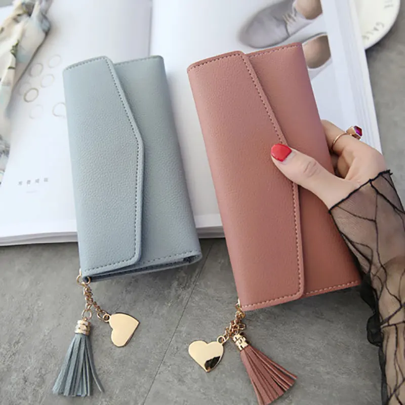 Fashion Women Wallets Simple Zipper Purses Black White Gray Red Long Section Clutch Wallet Soft PU Leather Money Bag Coin Burse