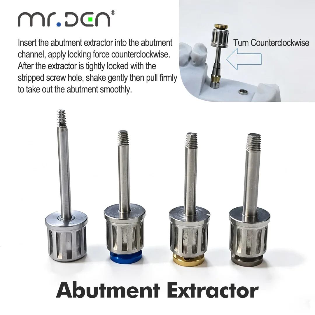 Dental Implant Abutment Extractor Broken Screw Remover Tool Fits Osstem Dentium ITI Nobel All Implant Systems