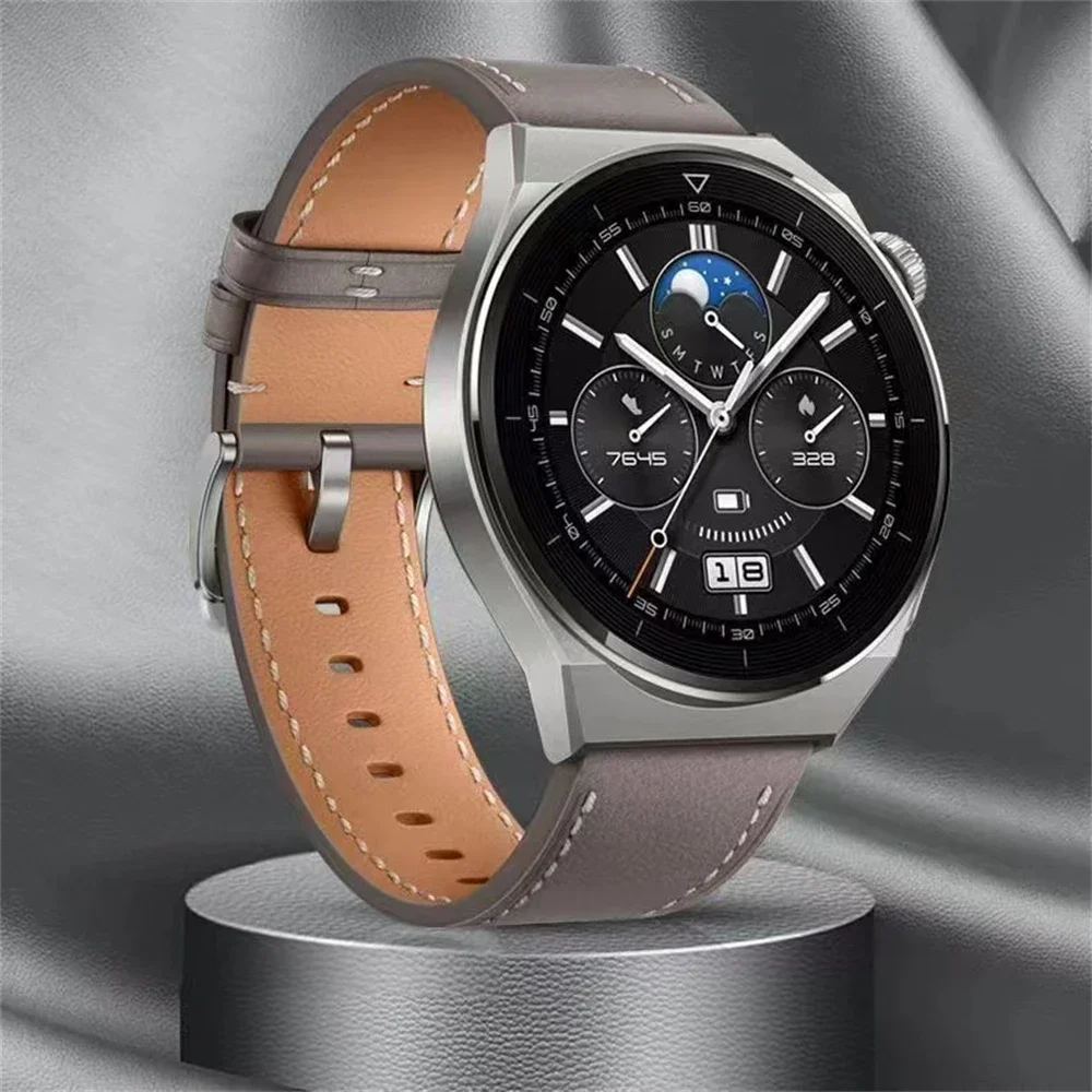 Correa de cuero de 22 y 20mm para HUAWEI WATCH GT 5 4 46mm WATCH 4 Pro GT 3 GT2 Pro 42mm Buds Band correas de reloj pulsera de repuesto suave