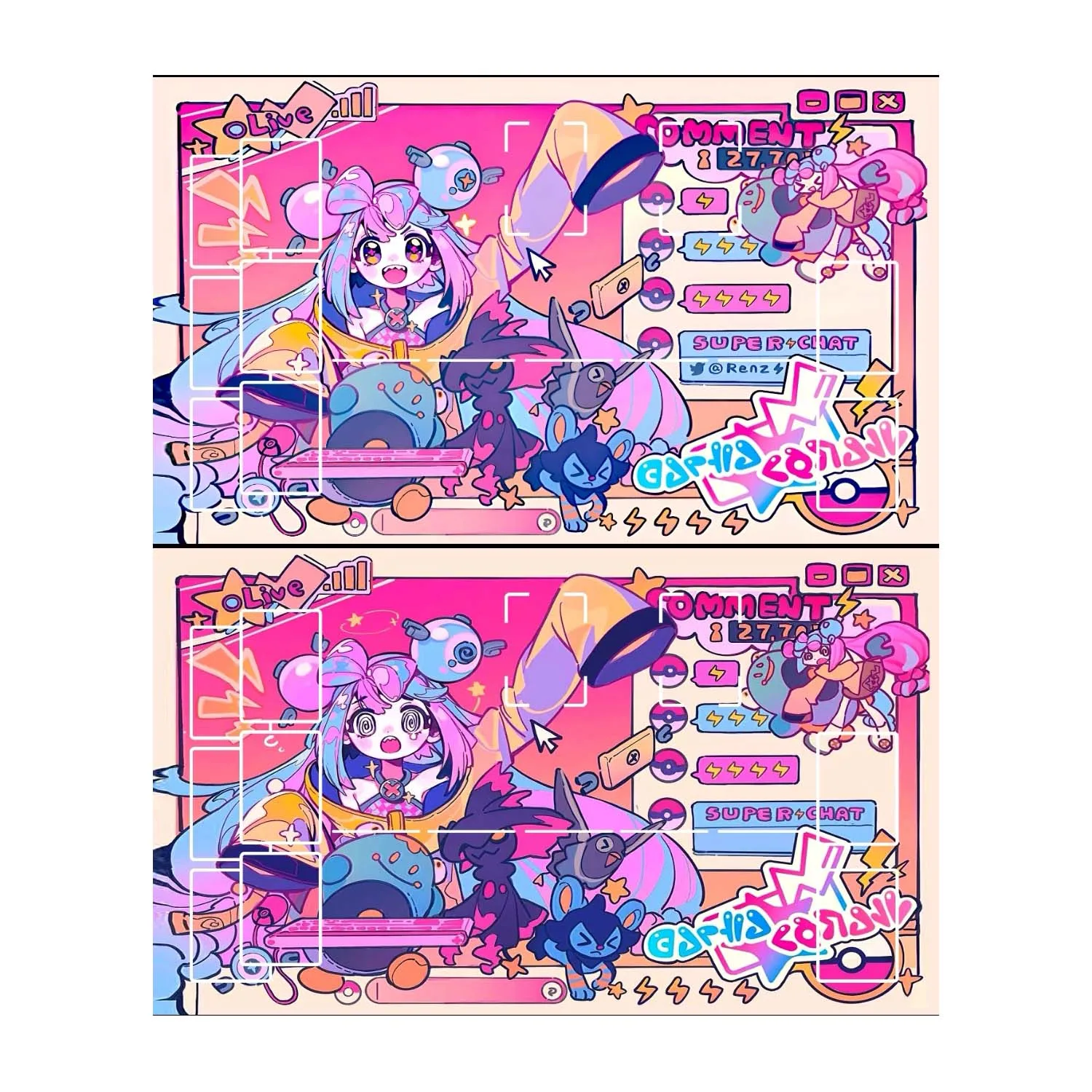 

600X350X2Mm Diy Ptcg Trainer Lono Card Battle Mat Ptcg Lono Single Player Board Game Card Battle Card Pad Anime Card Gift Toys