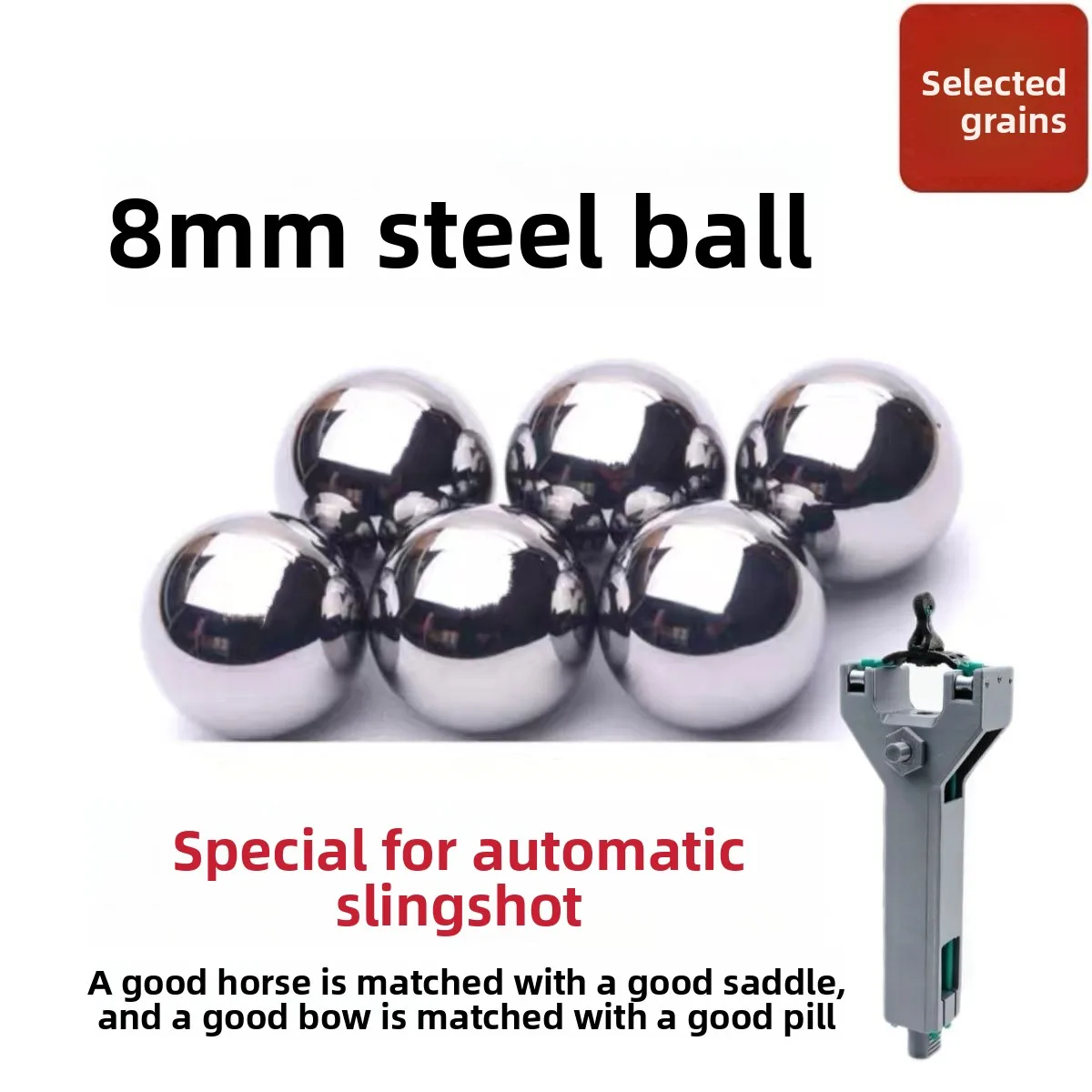8mm Steel Ball [For Automatic Spring Bow]  Oil-free No Pits No Rust Compatible with Steel Balls Defense